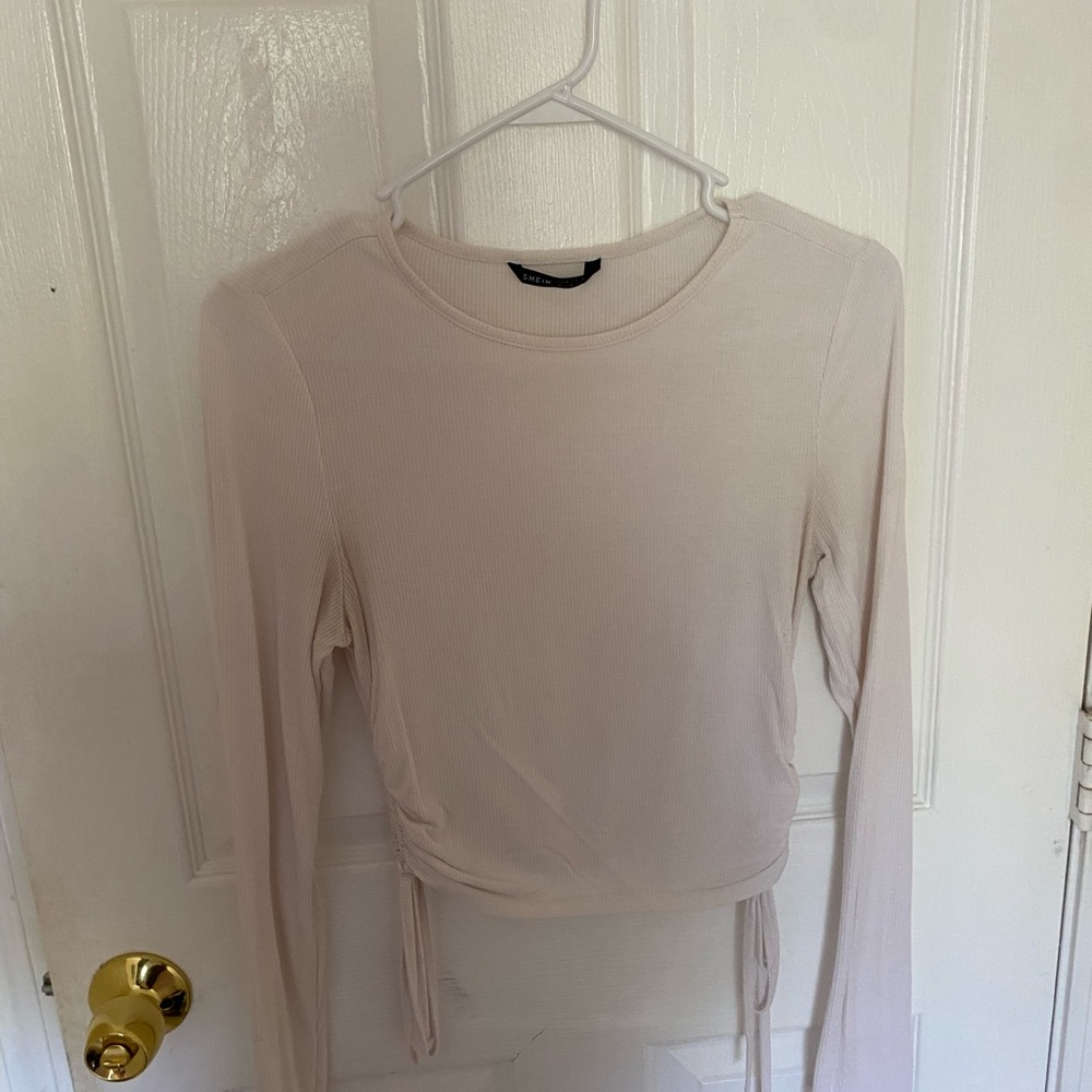 Women's Cream Long Sleeve Top